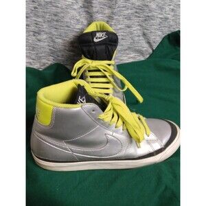 Nike blazer mid '09 Size 8 metallic silver black sneaker shoes sky Walker